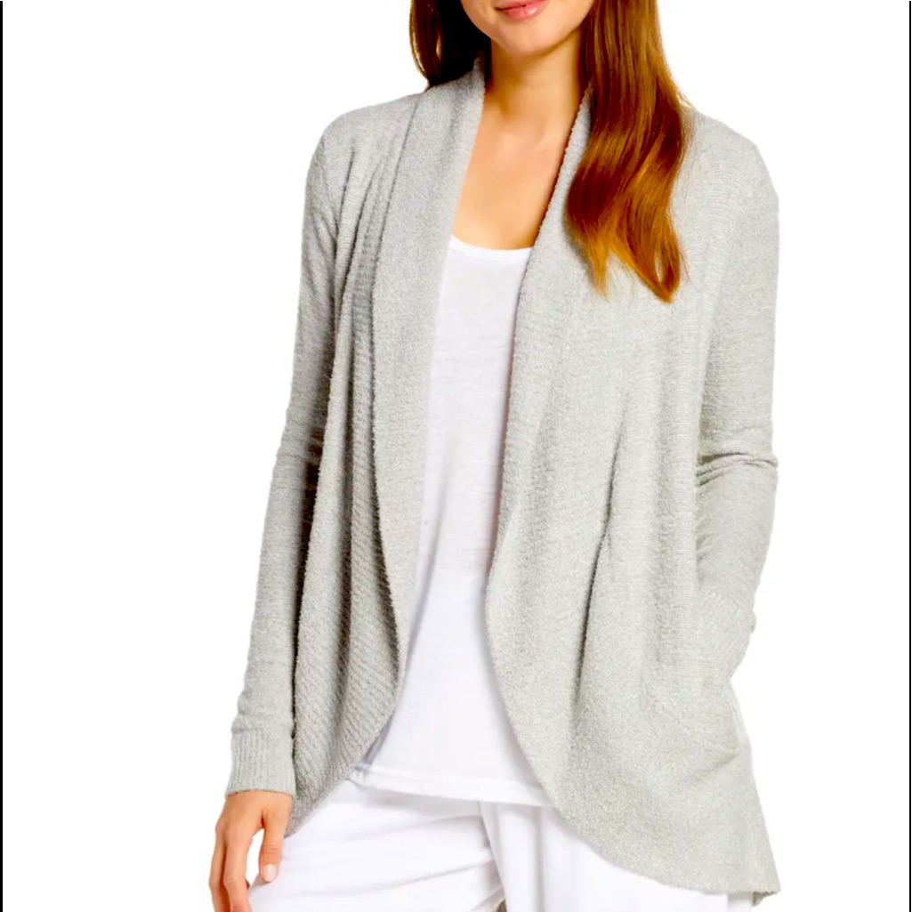 M Barefoot Dreams Circle Cardigan Grey Cozychic